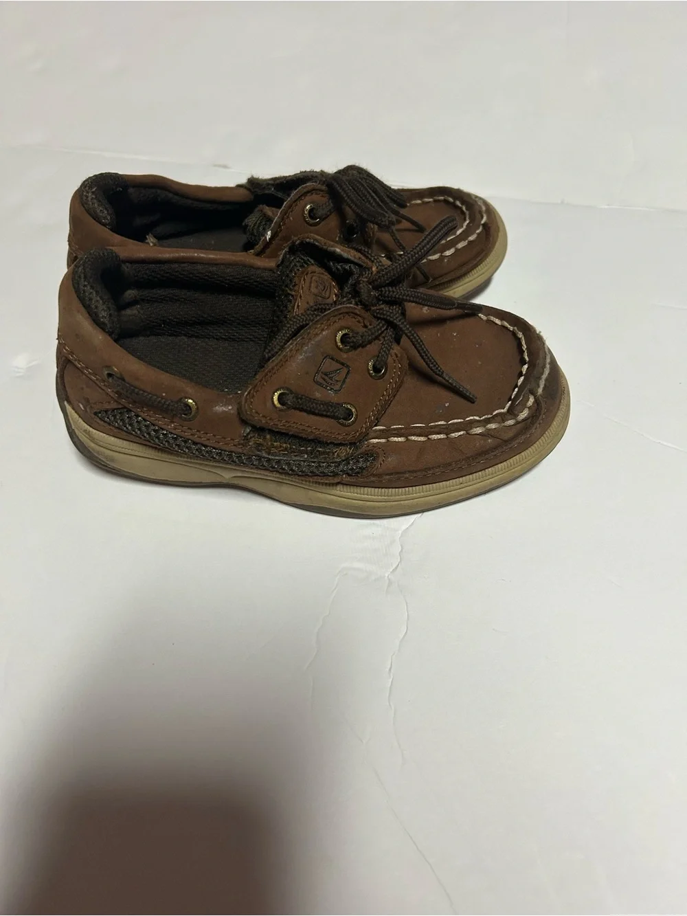 Sperry Kids Brown Moccasin Boat Shoes Size 10 toddler